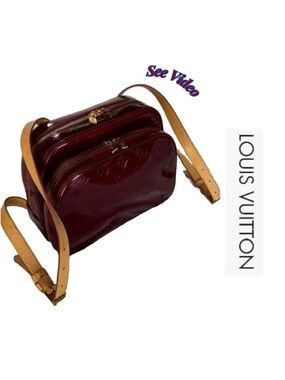 🍷🍇 Louis Vuitton LV Monogram Vernis Murray Backpack Rouge Fauviste w/COA